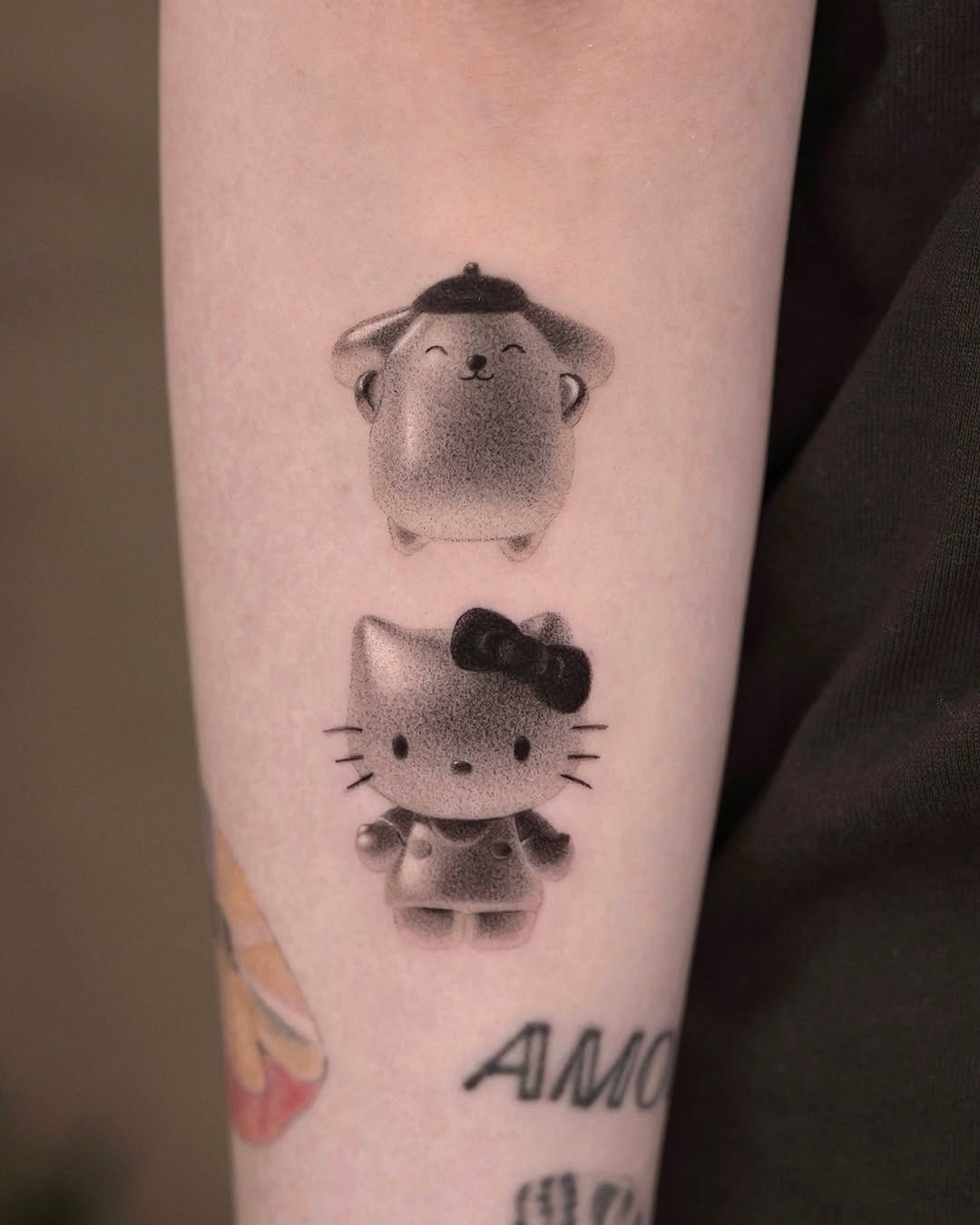 Charming 3D tattoos of adorable characters Tattoo Design