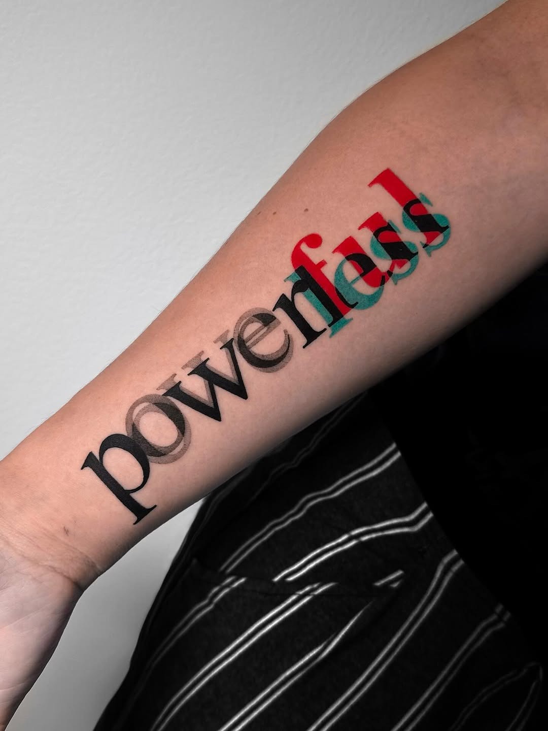 Striking 3D text tattoo design Tattoo Design