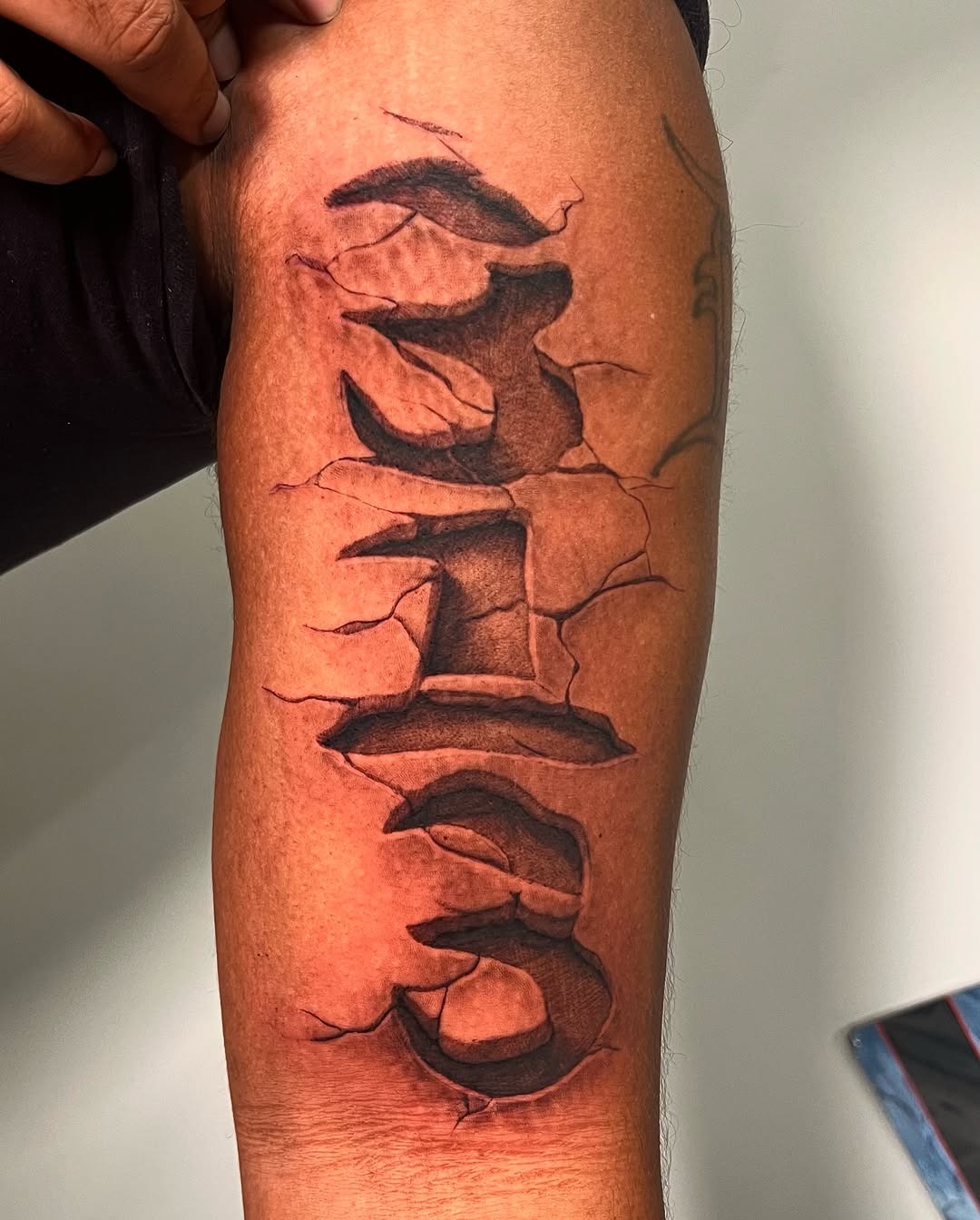 Stunning 3D cracked skin tattoo design Tattoo Design