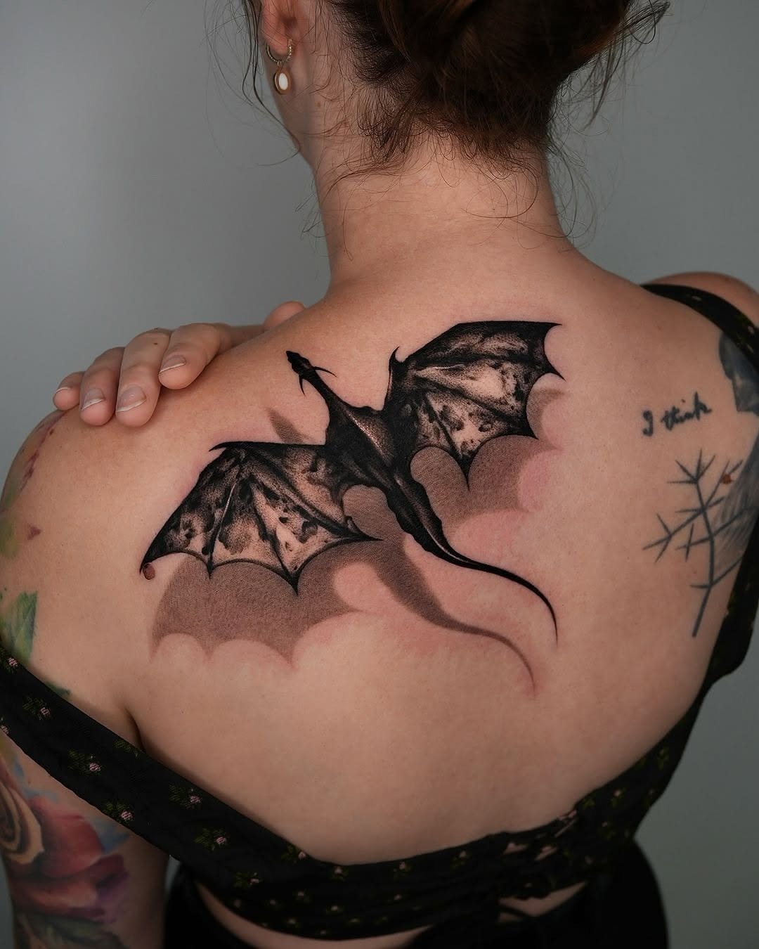 Stunning 3D Dragon Tattoo on Back Tattoo Design