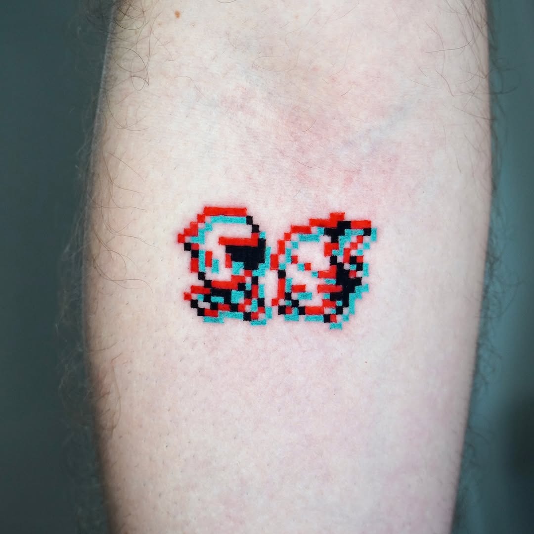 Unique Pixel Art 3D Tattoos For Gamers Tattoo Design