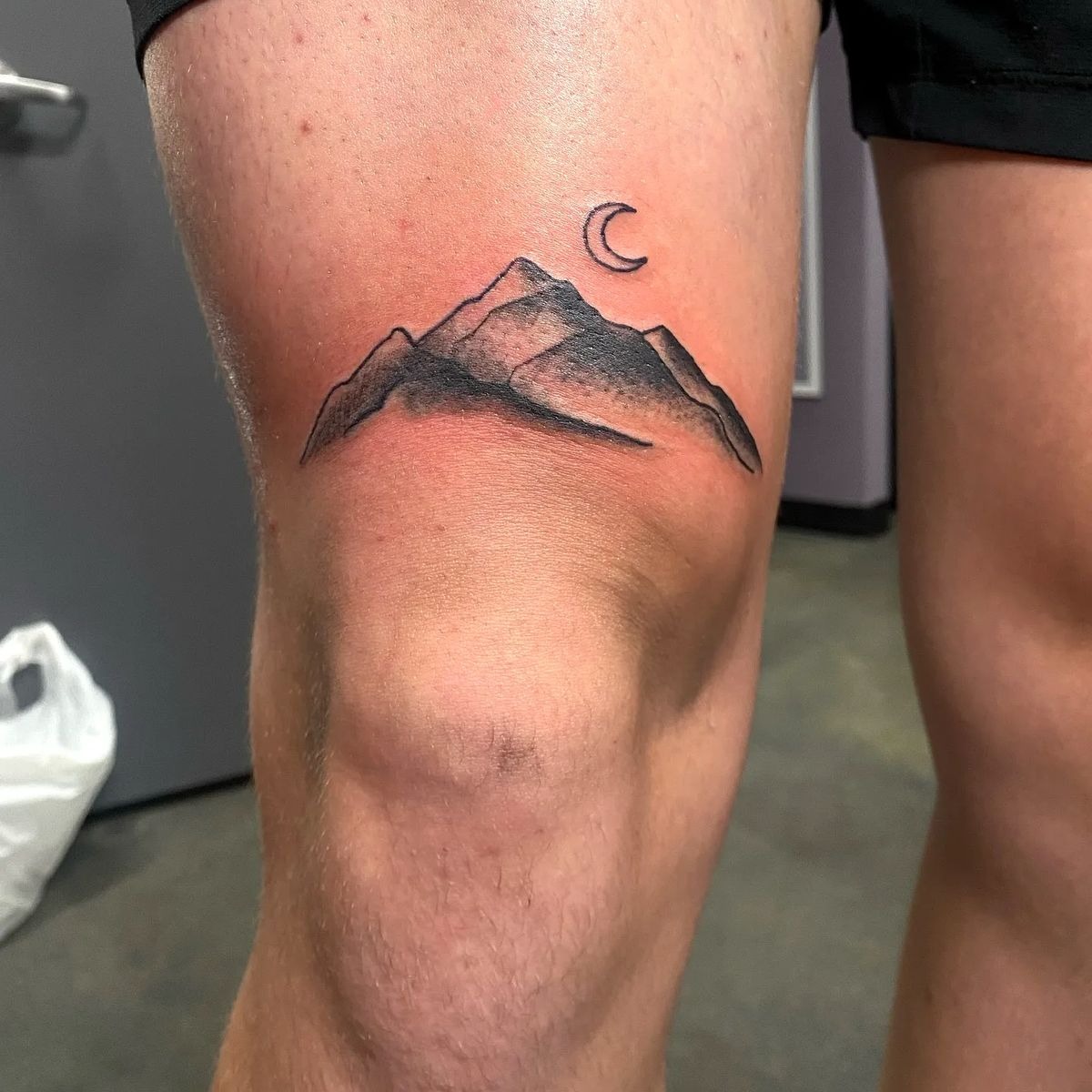 Minimal Mountain Linework Tattoo Tattoo Design