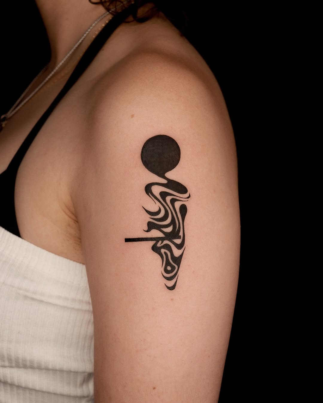 The design centers on flowing patterns minimalist imagery that reads clearly at a glance.