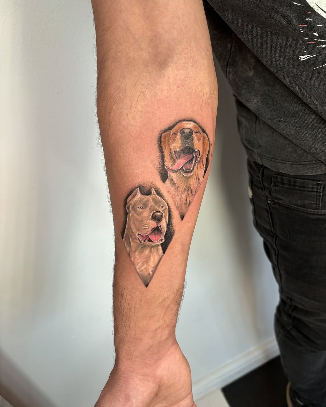 Beautiful Dog Tattoos Captured in Realistic Detail Tattoo Design