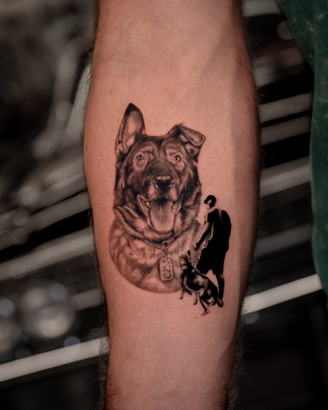 Stunning realism in dog portrait tattoos Tattoo Design