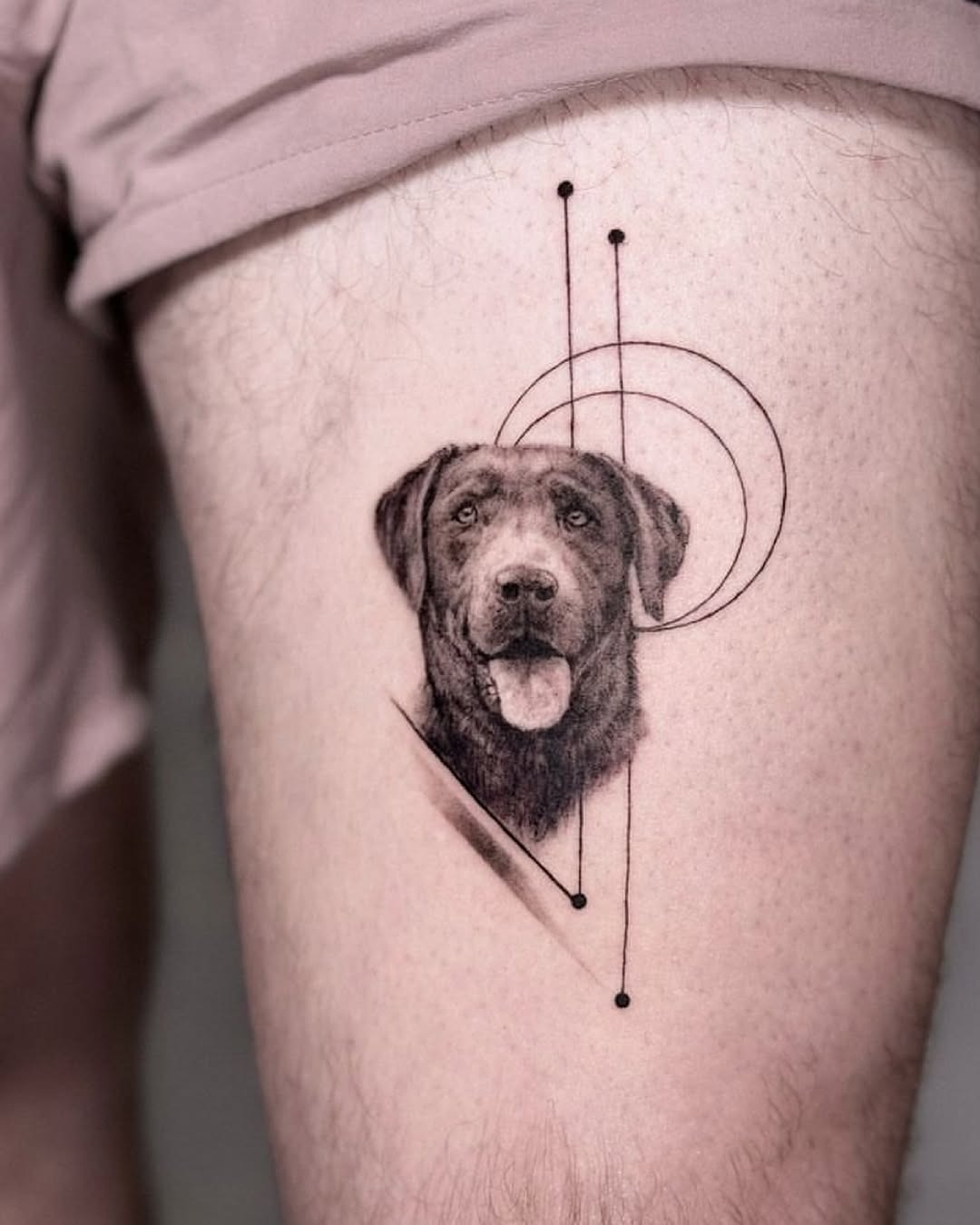 Stylish Minimalist Dog Head Tattoo Design Tattoo Design