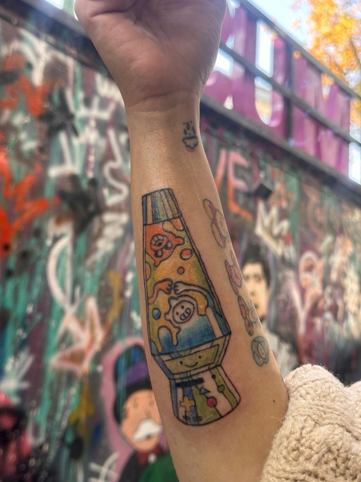 Lava Lamp Character Mash-Up Tattoo Tattoo Design