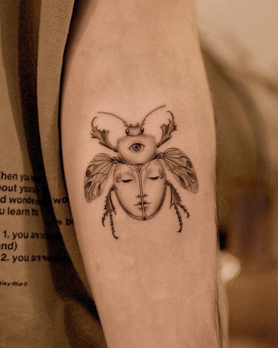 The design centers on mysterious insect themed with imagery that reads clearly at a glance.
