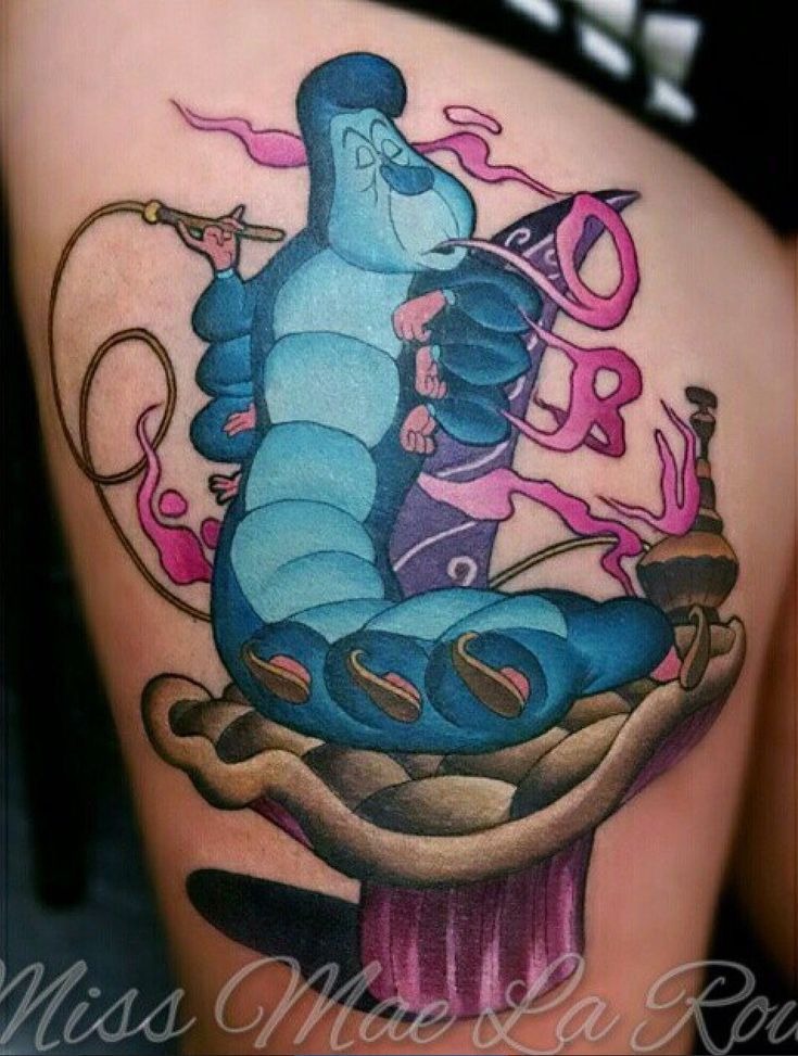 Blue Smoke Philosopher With “Do Or” Attitude Tattoo Design