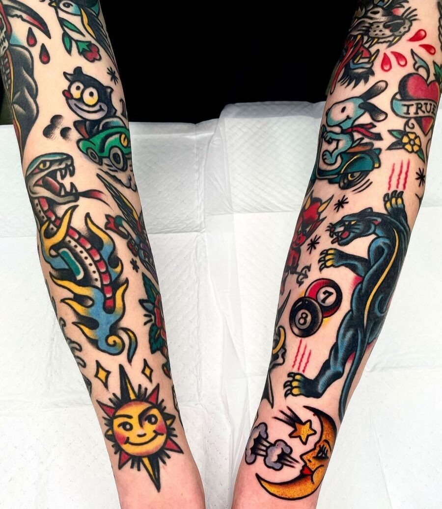 Bold Americana tattoos showcase vivid artistry. Tattoo Design