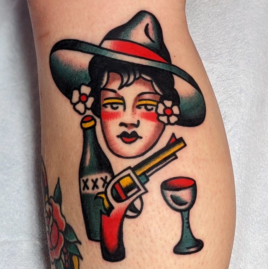 Classic Americana tattoo with a bold aesthetic Tattoo Design