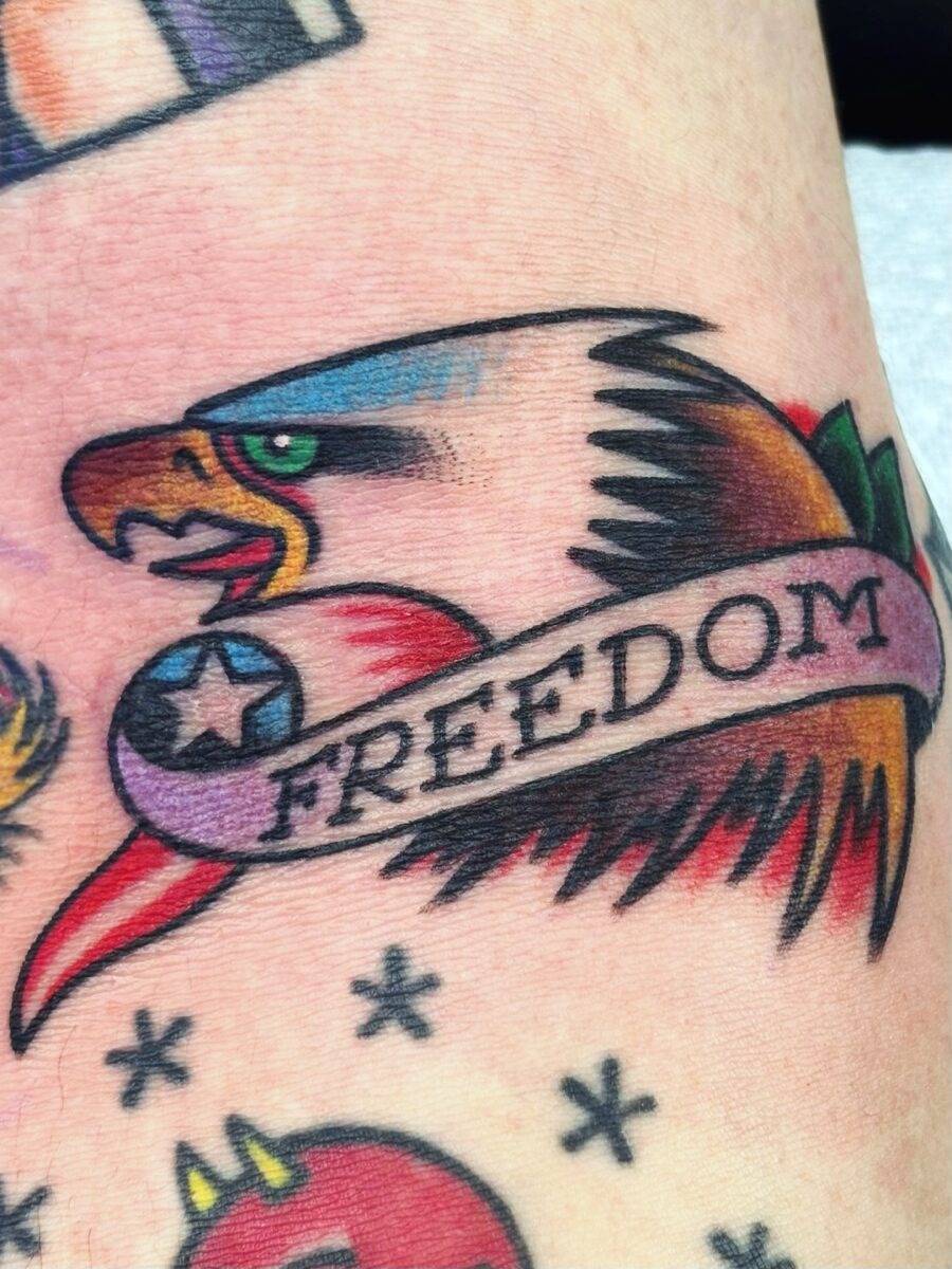 Vibrant Eagle Tattoo Symbolizing Freedom Tattoo Design