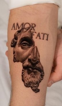 Marcus Aurelius Amor Fati Portrait Tattoo Tattoo Design