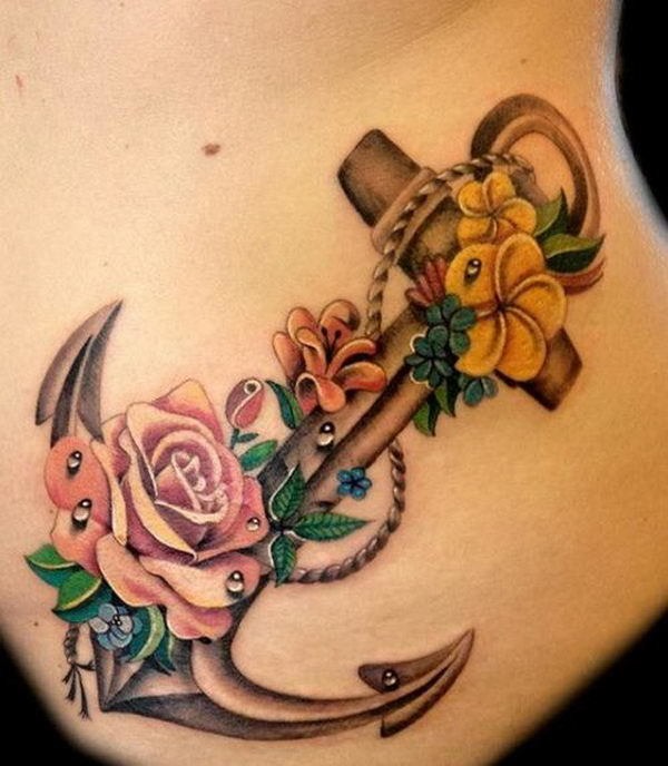 3D Feminine Anchor Tattoo Design Tattoo Design