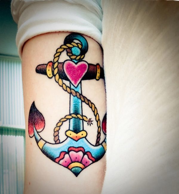 Straight Forward Anchor Tattoo Tattoo Design