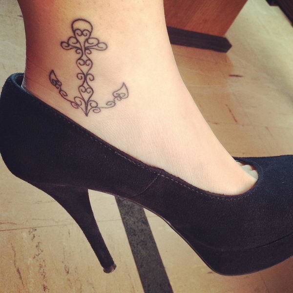 Stencil Anchor Design Tattoo Design