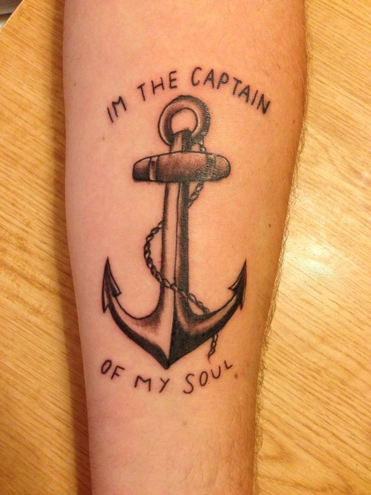 Palm Leaf Anchor Tattoo Design