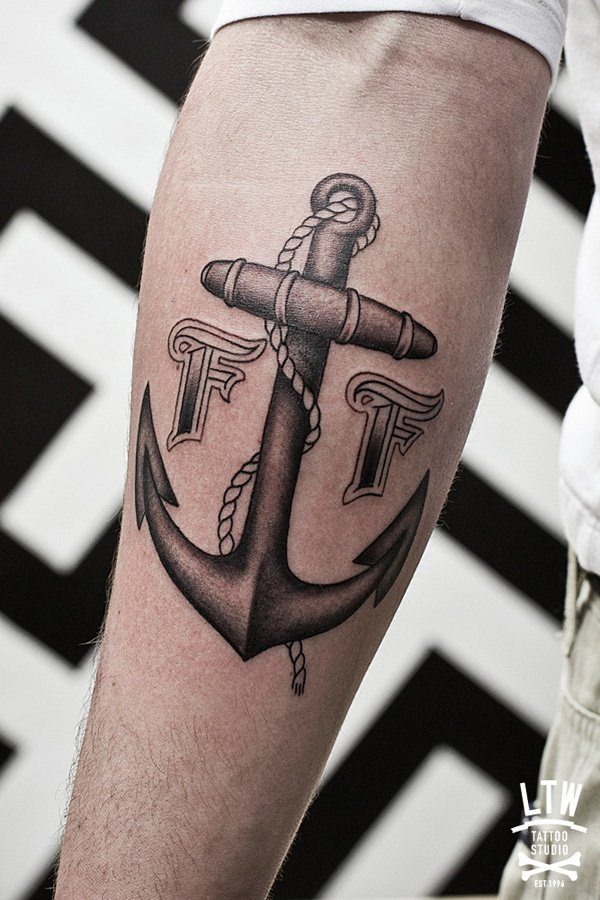 Initial Anchor Tattoo Designs Tattoo Design