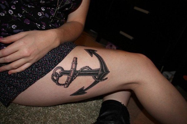 Neck Small Anchor Tattoo Tattoo Design