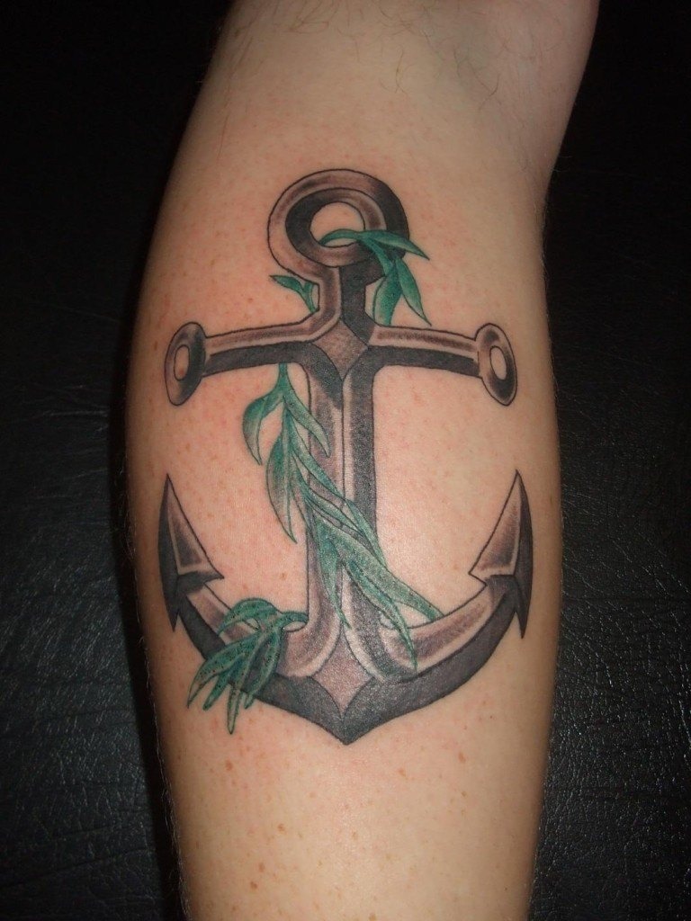 Anchor on Ankle Tattoo Design