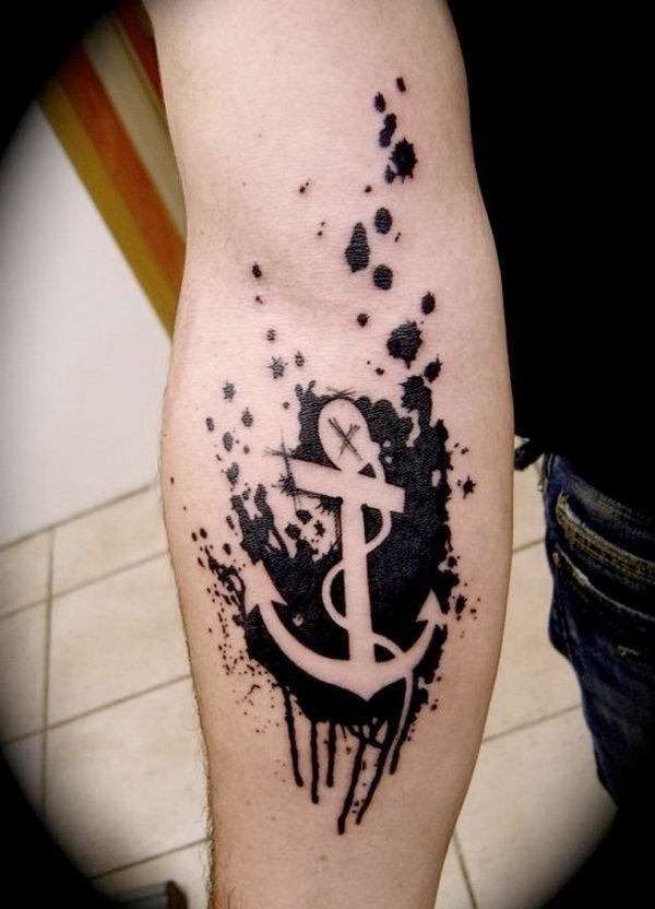 Simple Wrist Anchor Design Tattoo Design