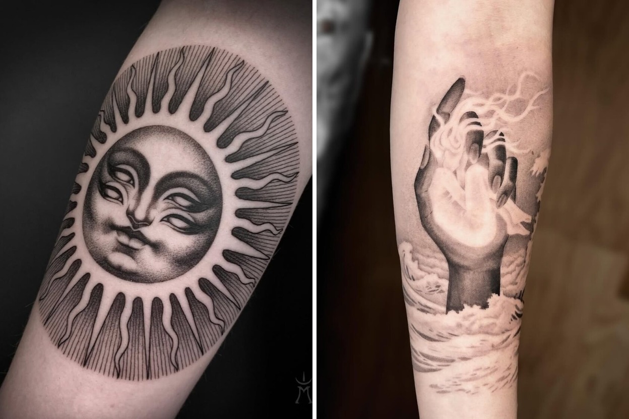 35+ Ancient Art Tattoo Ideas & Inspiration Featured Lookbook Collage