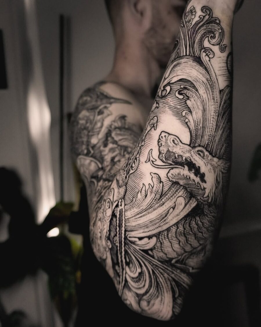 Sun-Inspired Ancient Tattoo for Unique Style Tattoo Design