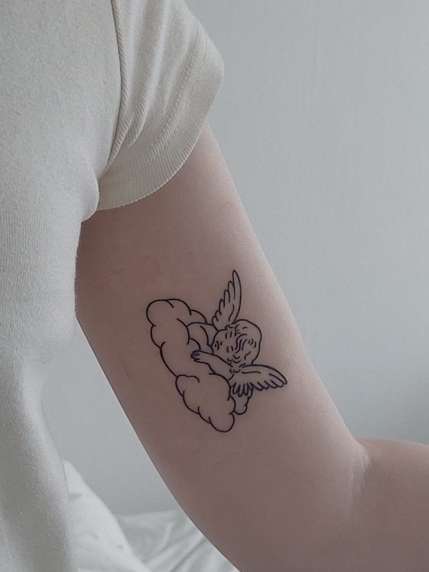 Geometric Archangel Sword Tattoo Tattoo Design