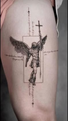 Minimal Side Cherub Tattoo Tattoo Design
