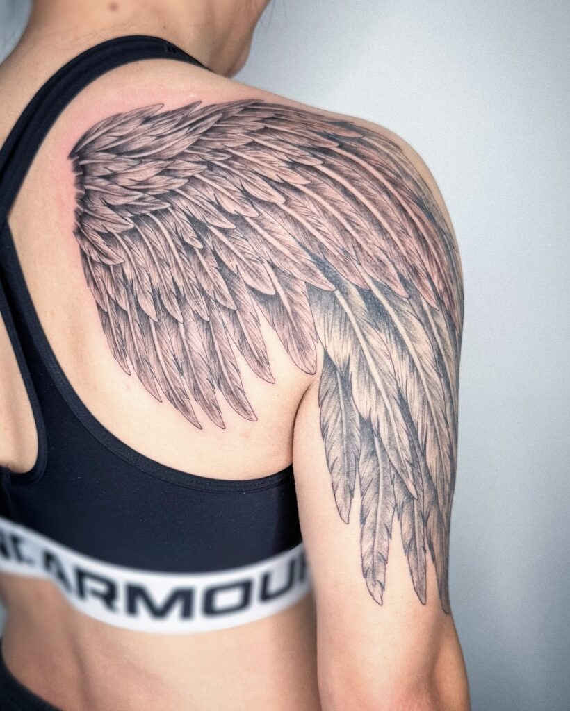 Angel Wings Shoulder Tattoos Tattoo Design