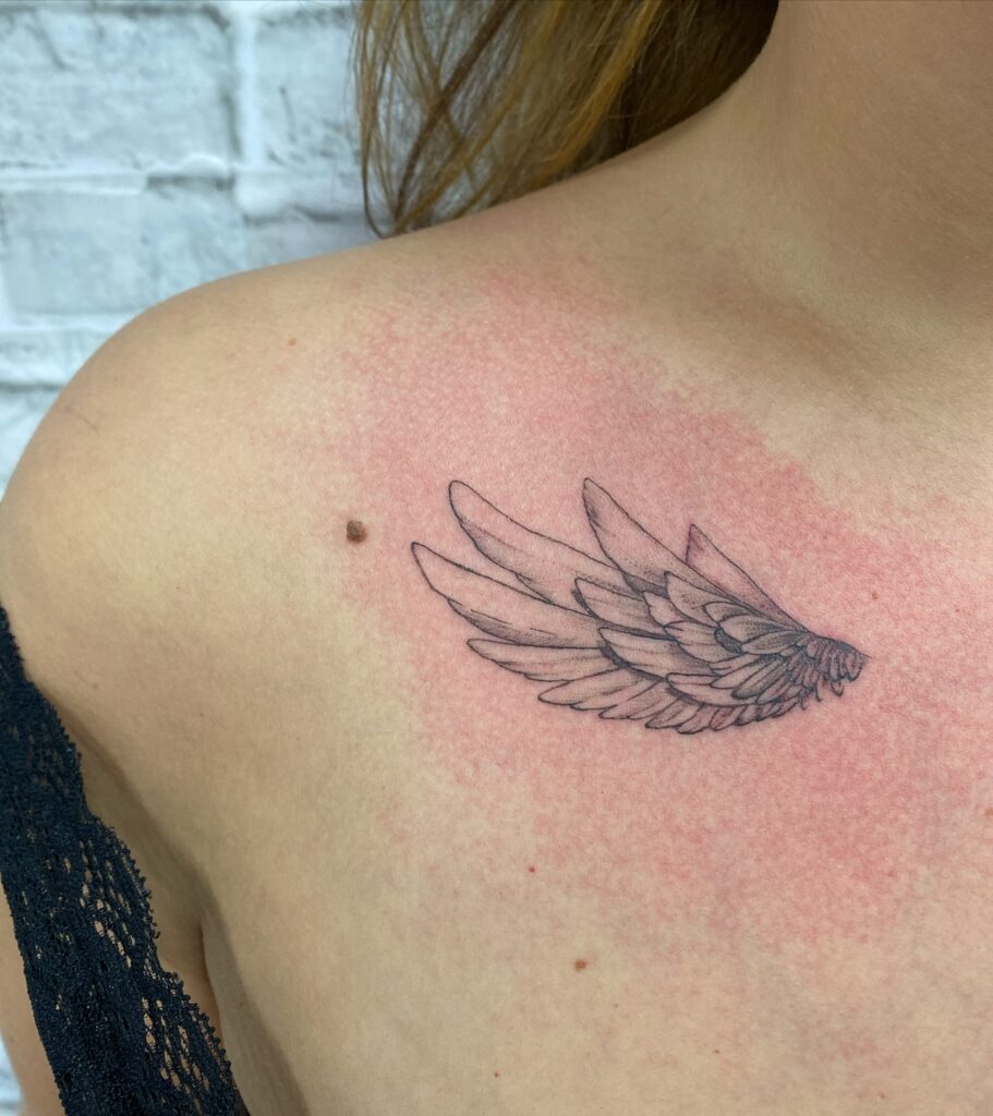 Fineline Angel Wings Tattoos Tattoo Design