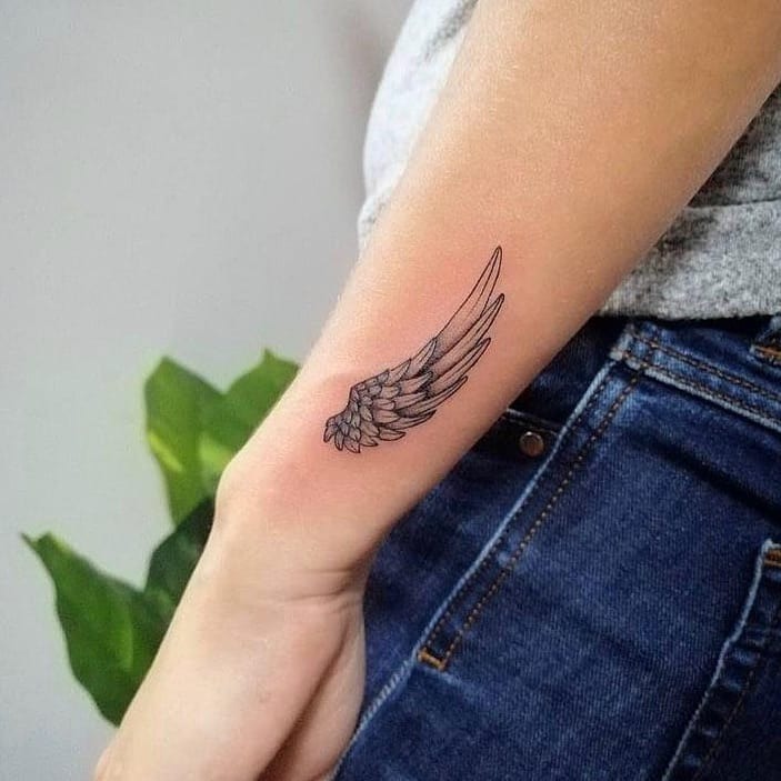 Forearm Angel Wings Tattoos Tattoo Design