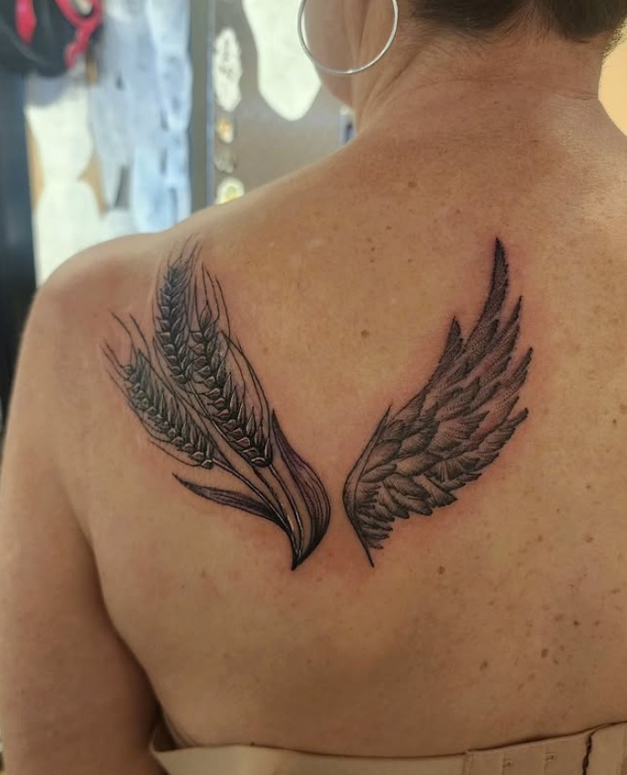 Full Shoulder Angel Wing Armor Tattoo Tattoo Design