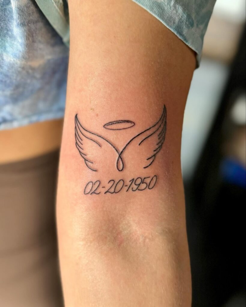 Memorial Angel Wings Tattoos Tattoo Design