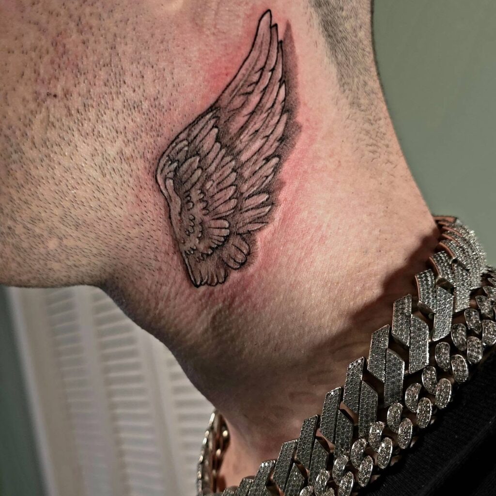 Minimal Angel Wings Hip Tattoo Tattoo Design