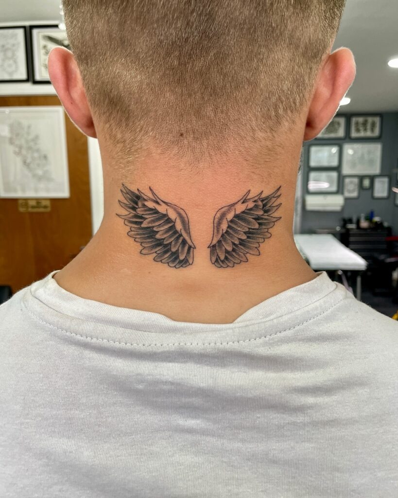 Minimalist Angel Wings Inner Arm Tattoo Tattoo Design