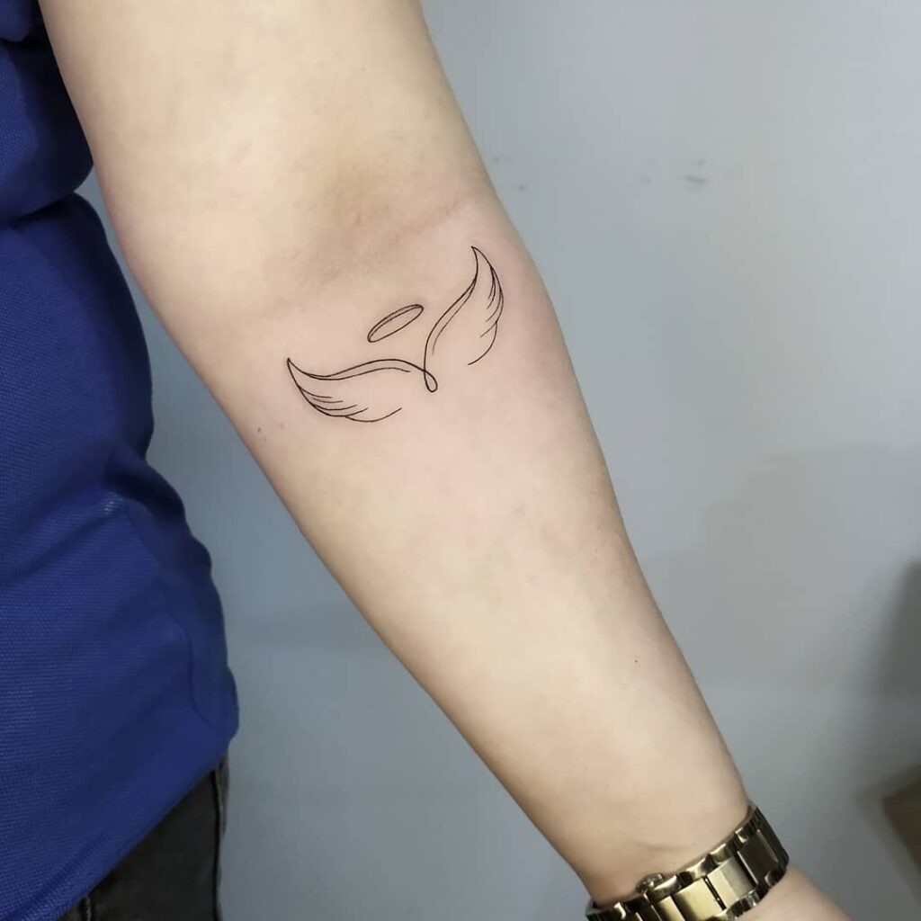 Tiny Angel Wing Tattoos on Fingers Tattoo Design