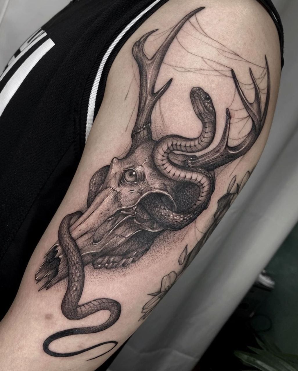 Floral Otter Tattoo Tattoo Design