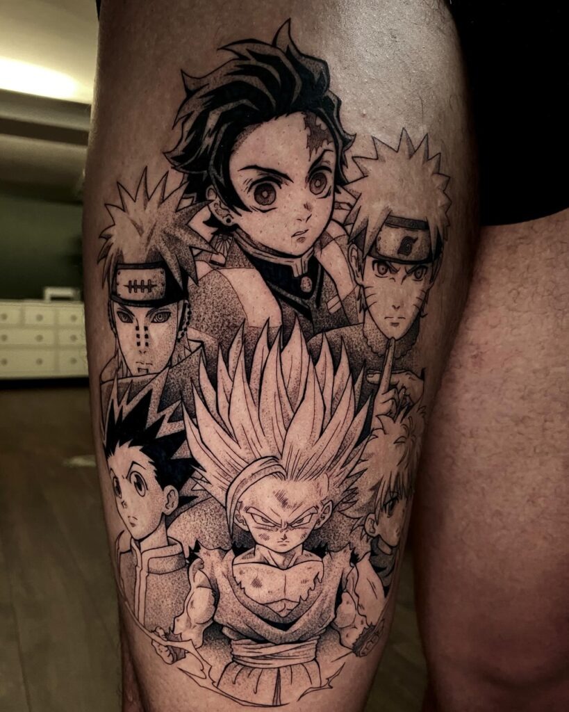 Anime Legends Collage Tattoo Tattoo Design