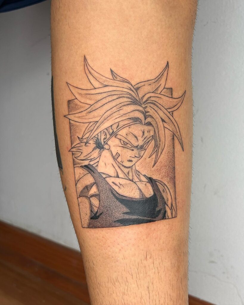 Battle-Scarred Super Saiyan Tattoo Tattoo Design