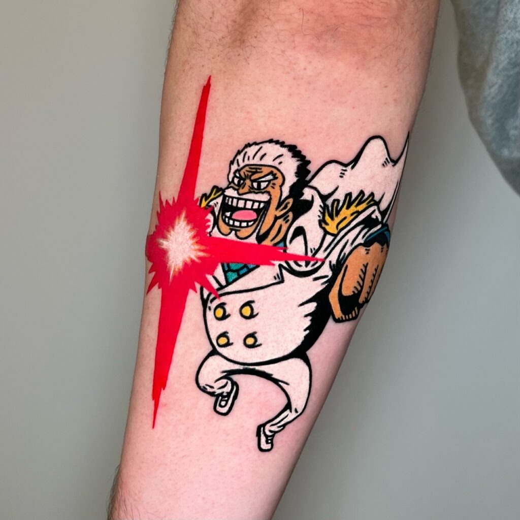 Borsalino's Deadly Laser Kick Tattoo Tattoo Design