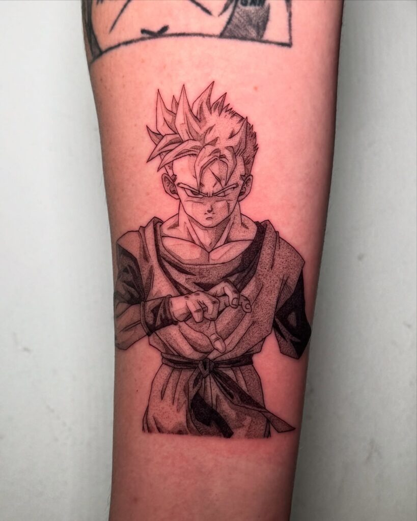 Future Gohan's Determined Stance Tattoo Tattoo Design