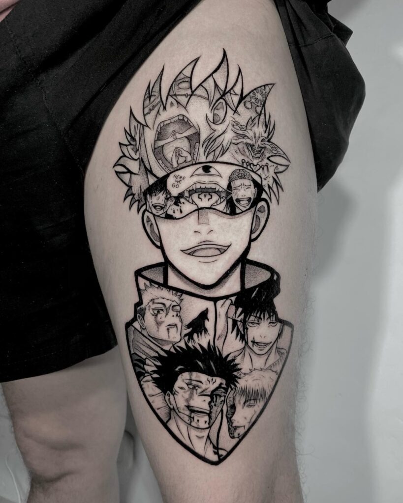 Gojo's Vision of Chaos Tattoo Tattoo Design