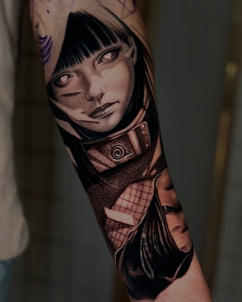 Hinata's Byakugan Awakening Tattoo Tattoo Design