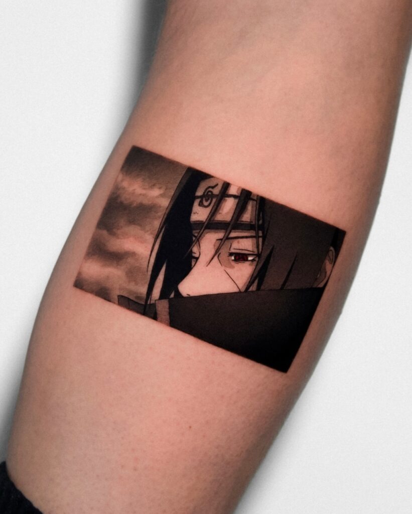 Itachi's Solemn Gaze Tattoo Tattoo Design