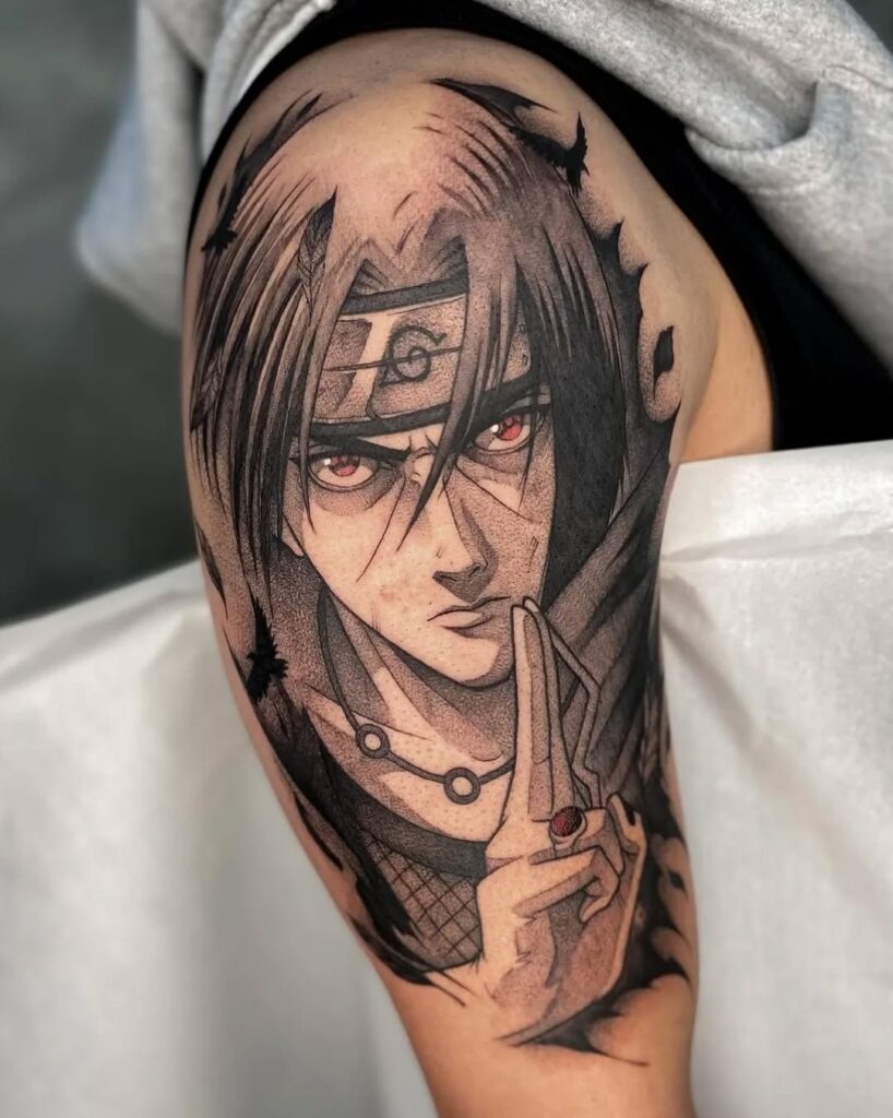 Itachi Uchiha Sharingan Mastery Tattoo Tattoo Design