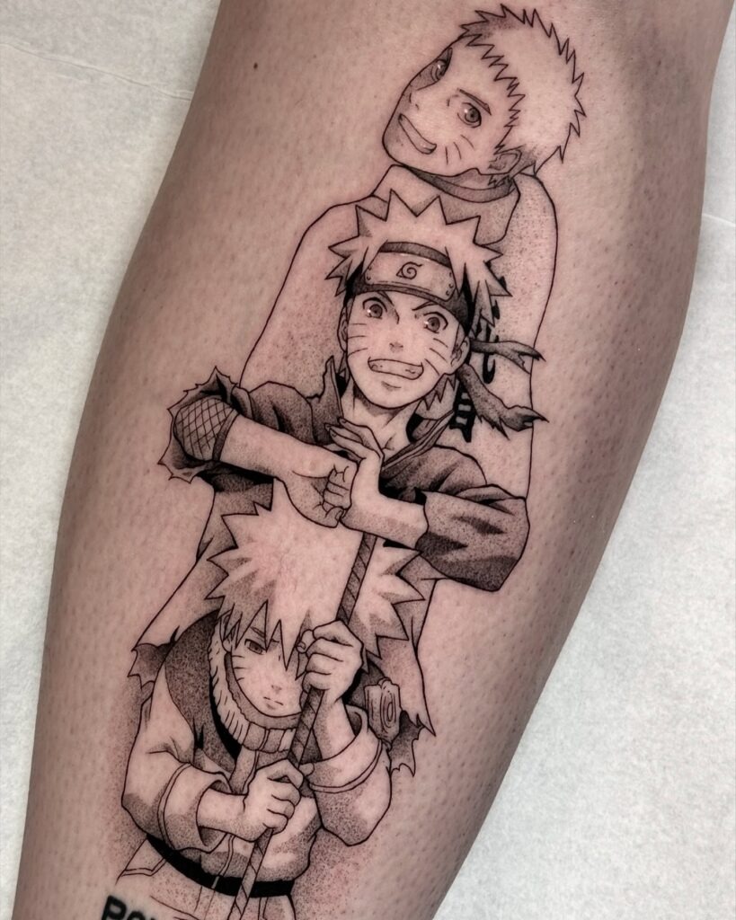 Naruto's Journey of Growth Tattoo Tattoo Design