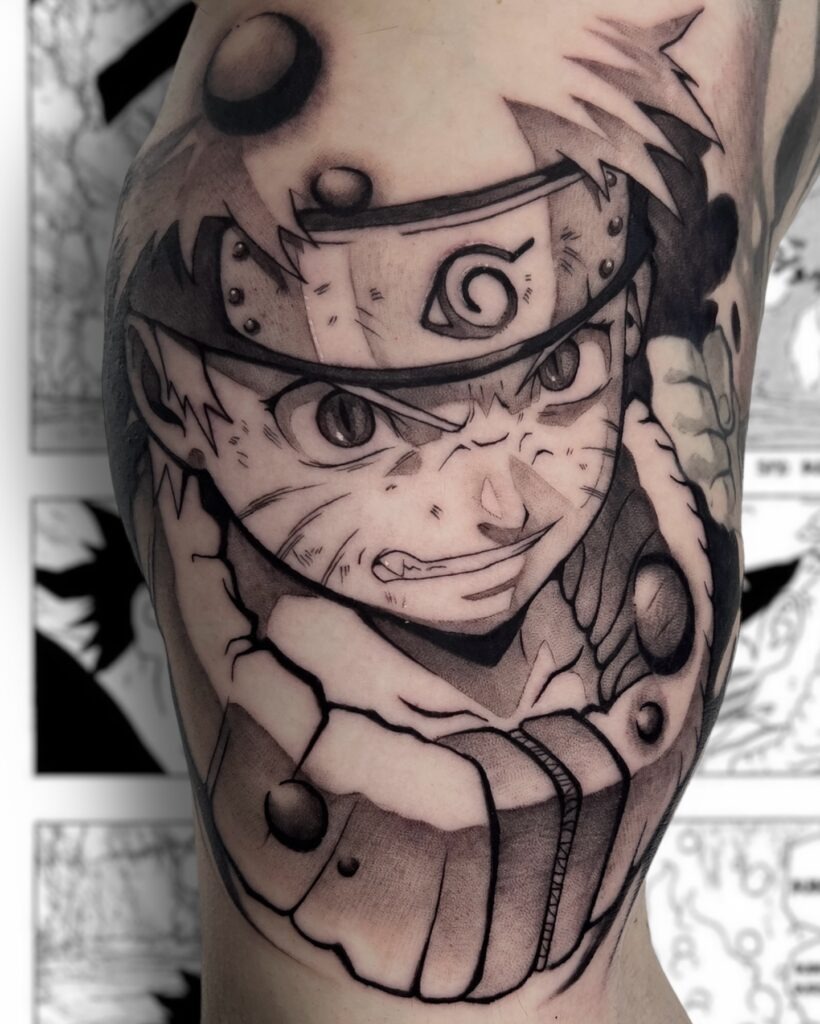 Naruto Sage Mode Battle Tattoo Tattoo Design