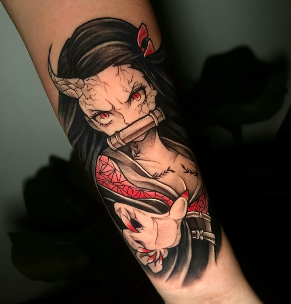 Nezuko's Demon Transformation Tattoo Tattoo Design