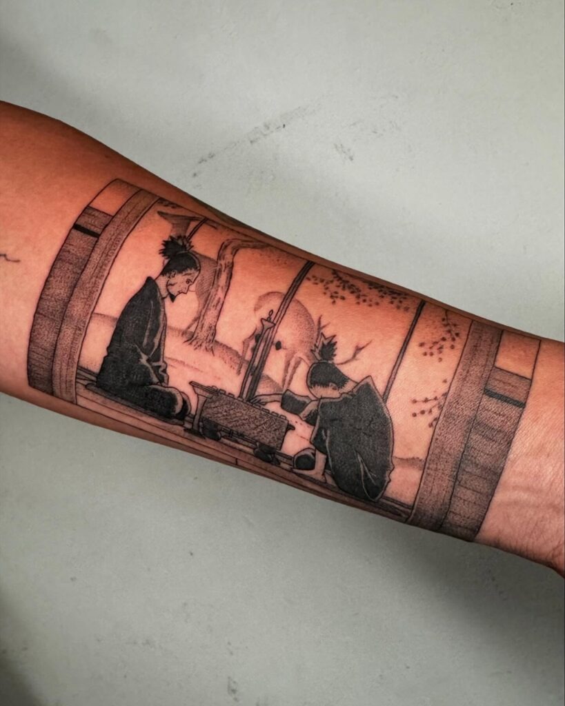 Shikaku and Shikamaru Go Board Tattoo Tattoo Design